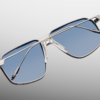 Sunglasses Model Jagger in Color Antique Silver with Blue Gradient lenses from Jacques Marie Mage