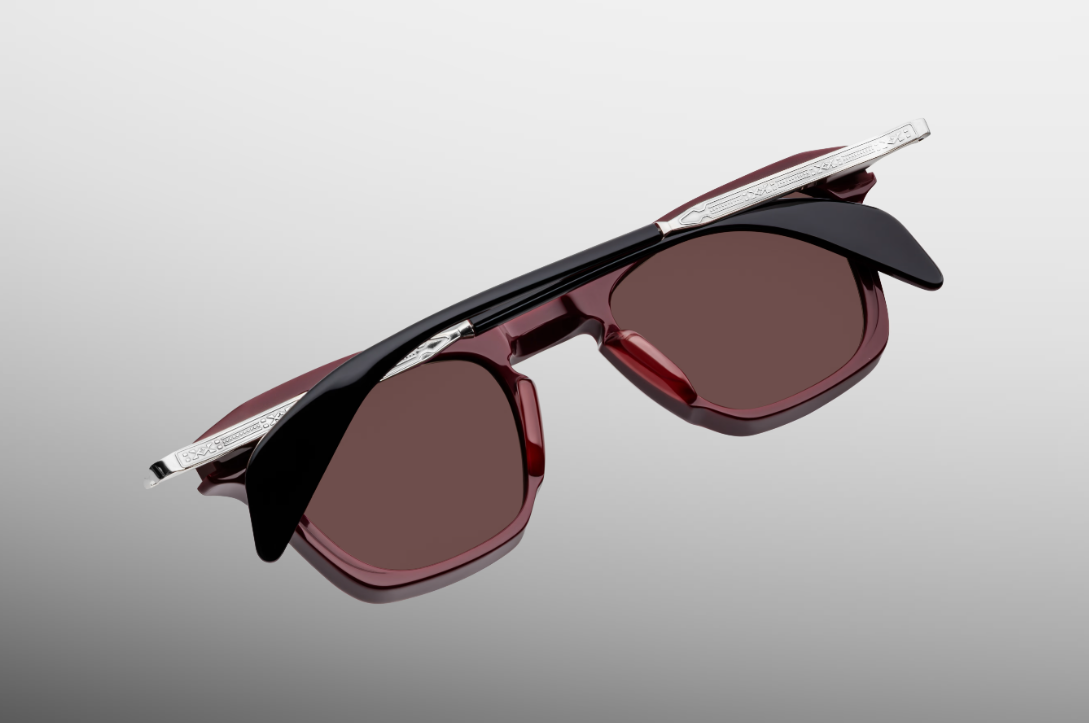 Sunglasses Model Kennedy in color Bordeaux Empire with Deep Brown lenses from Jacques Marie Mage