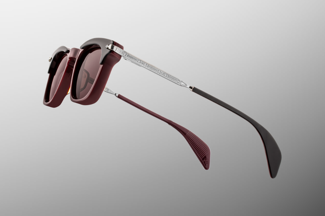 Sunglasses Model Kennedy in color Bordeaux Empire with Deep Brown lenses from Jacques Marie Mage