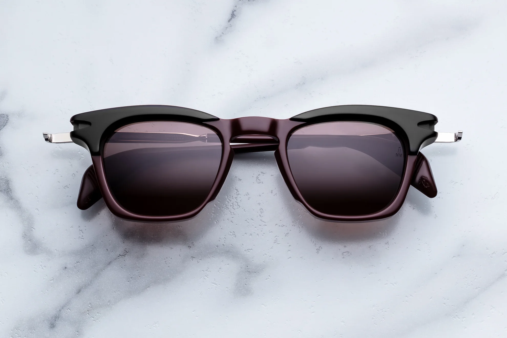 Sunglasses Model Kennedy in color Bordeaux Empire with Deep Brown lenses from Jacques Marie Mage