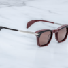 Sunglasses Model Kennedy in color Bordeaux Empire with Deep Brown lenses from Jacques Marie Mage