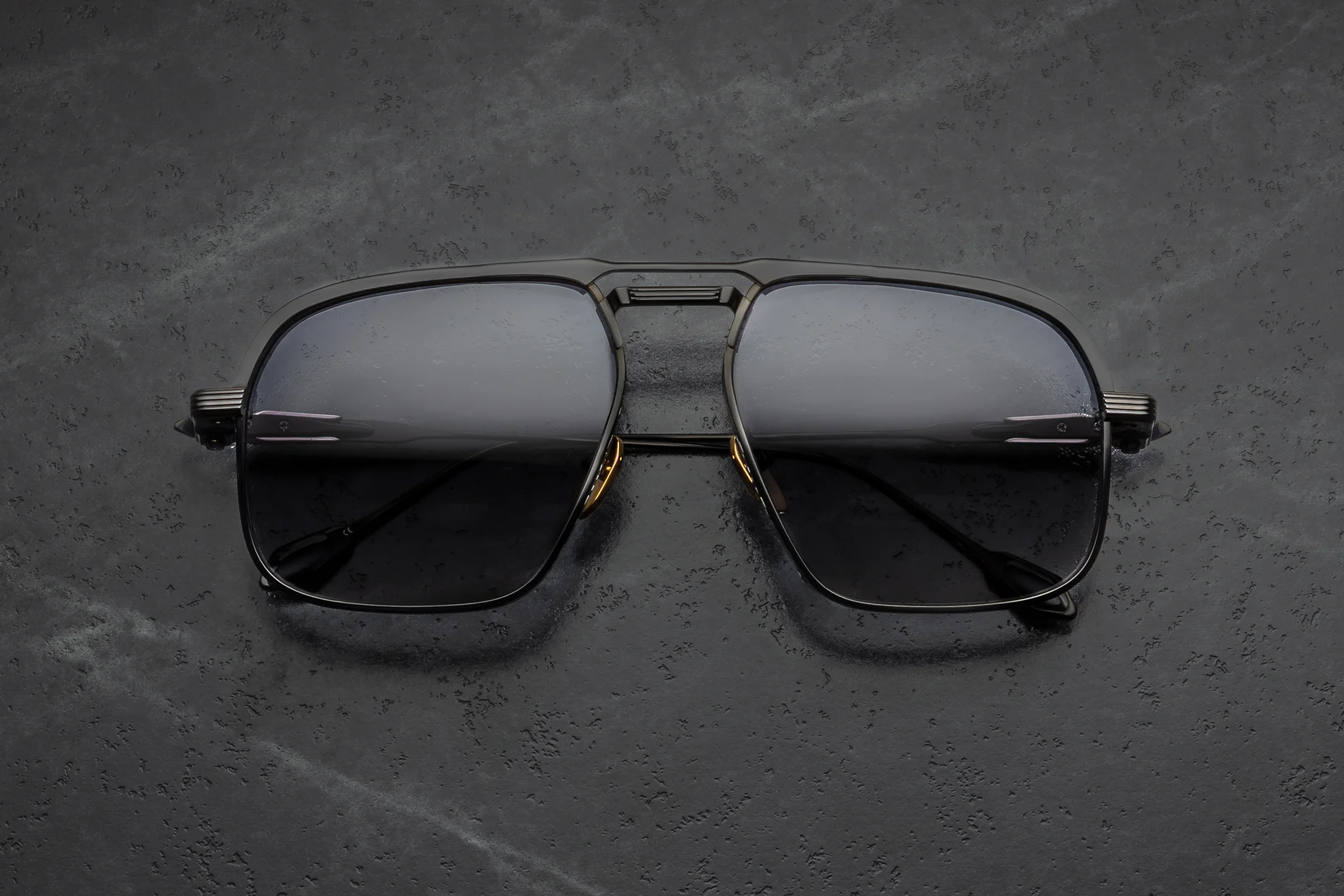 Sunglasses Model Labarge in Color Corbeau with Sumi Gradient lenses from Jacques Marie Mage's last frontier collection