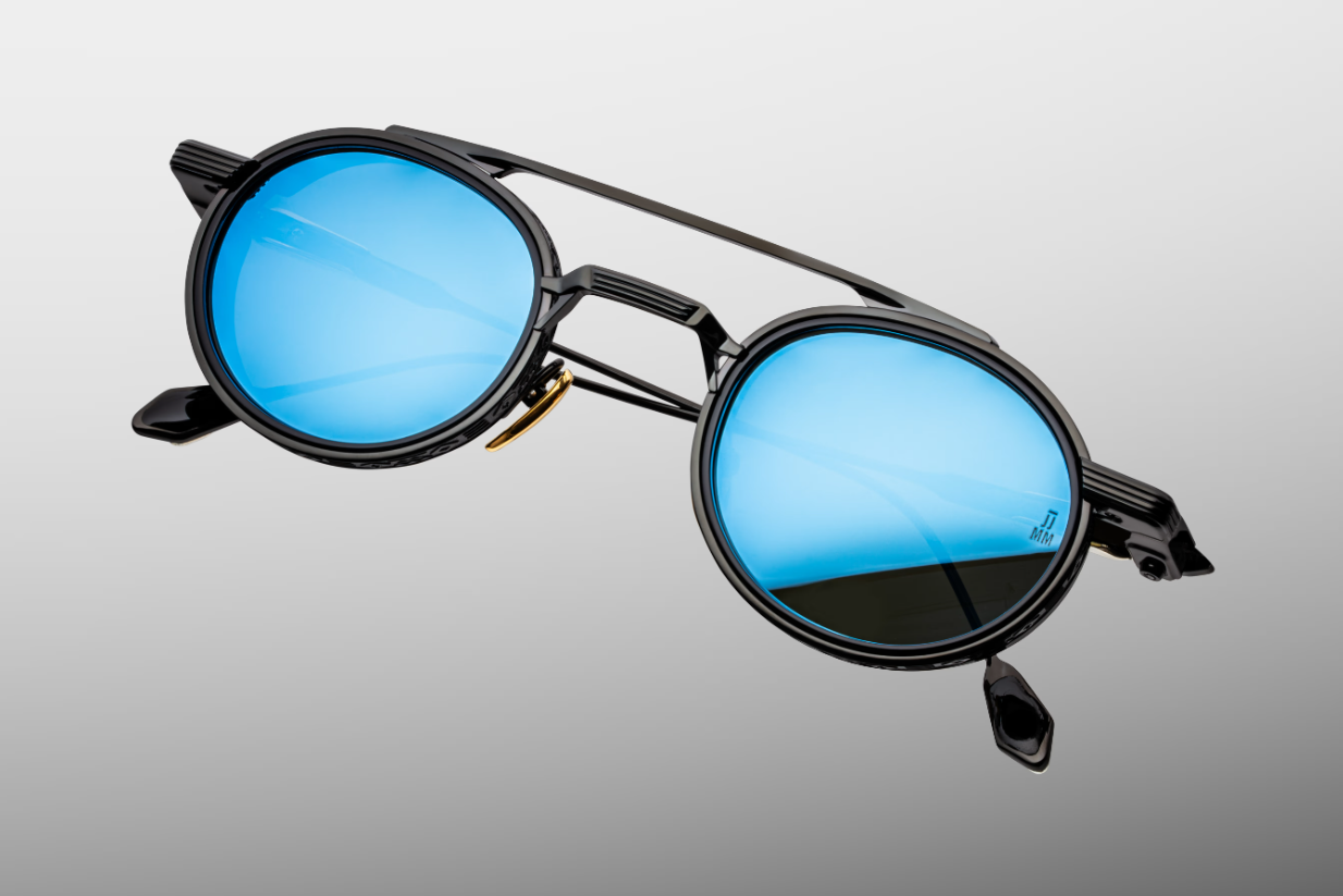 Sunglasses Model Livingston in Color Electrum with Dandelion lenses from Jacques Marie Mage's Last Frontier special collection