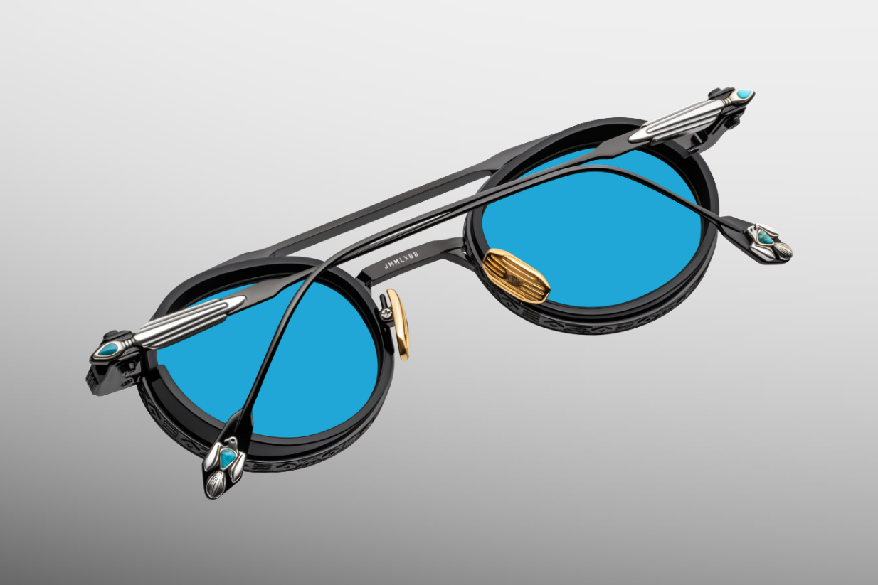 Sunglasses Model Livingston in Color Electrum with Dandelion lenses from Jacques Marie Mage's Last Frontier special collection