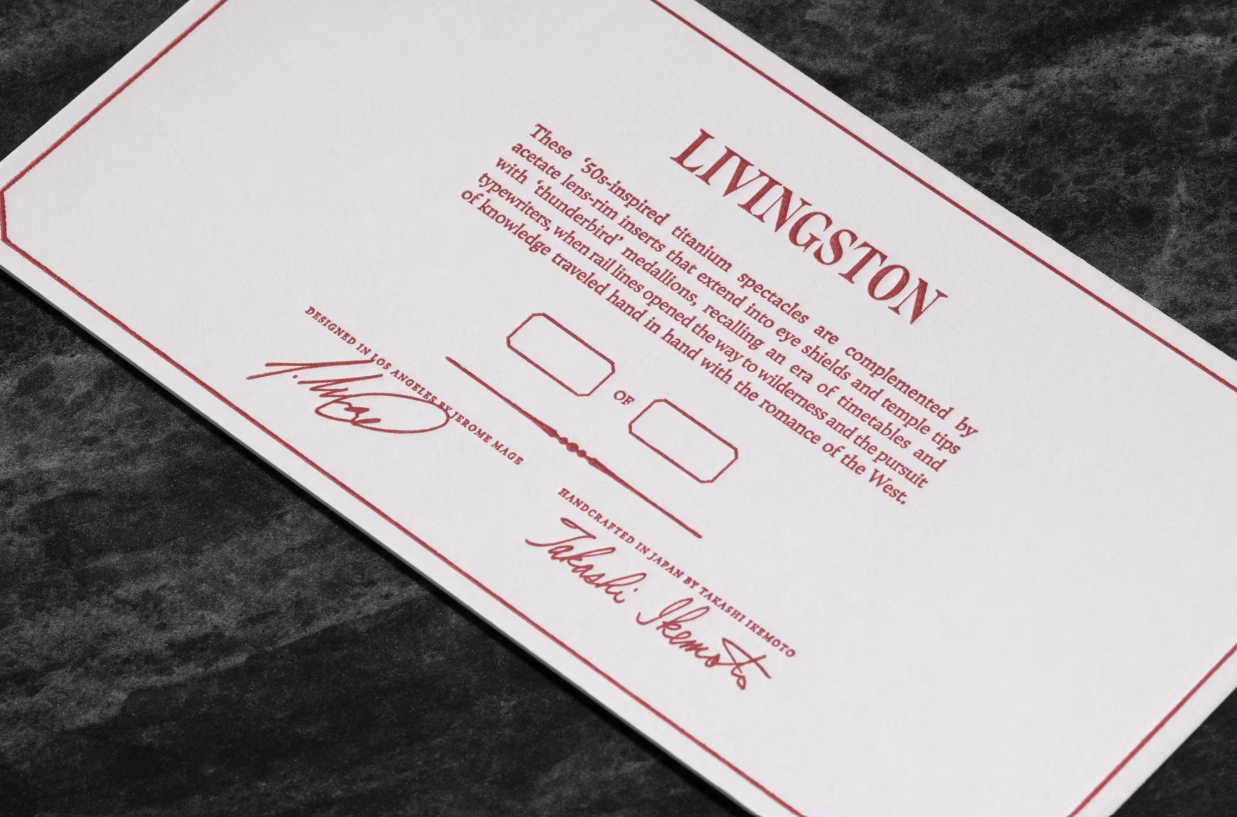 Sunglasses Model Livingston in Color Electrum with Dandelion lenses from Jacques Marie Mage's Last Frontier special collection