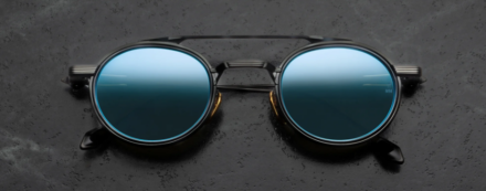 Sunglasses Model Livingston in Color Electrum with Dandelion lenses from Jacques Marie Mage's Last Frontier special collection