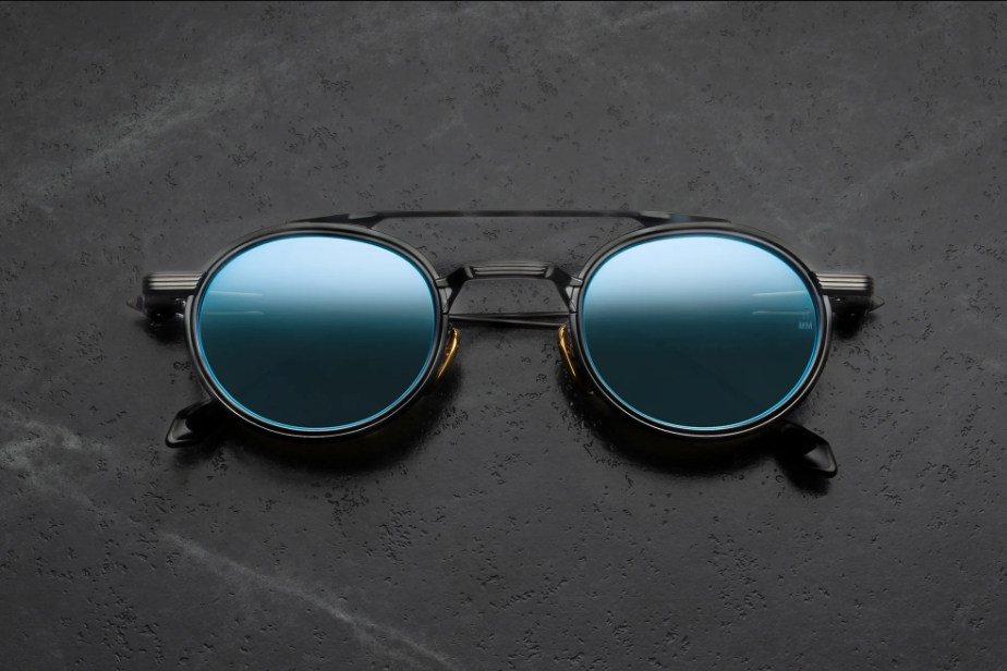 Sunglasses Model Livingston in Color Electrum with Dandelion lenses from Jacques Marie Mage's Last Frontier special collection
