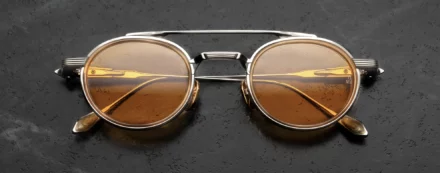 Sunglasses Model Livingston in Color Electrum with Dandelion lenses from Jacques Marie Mage's Last Frontier special collection