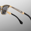 Sunglasses Model Miles-City in Color Gold with Gray lenses from Jacques Marie Mage's Last Frontier Special collection