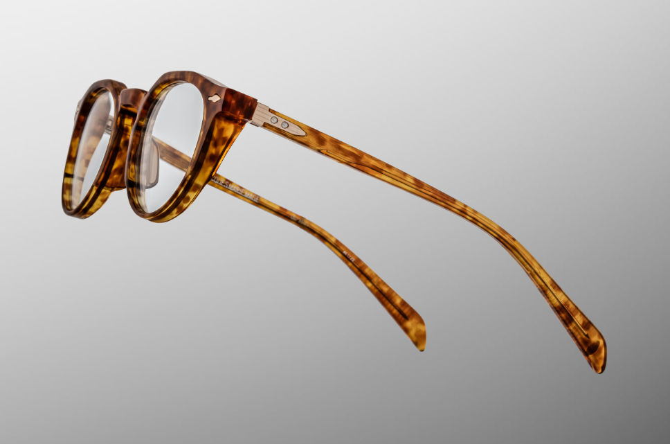 Optical Frame Model Sheridan in Color Camel with Superlight bronze lenses from Jacques Marie Mage