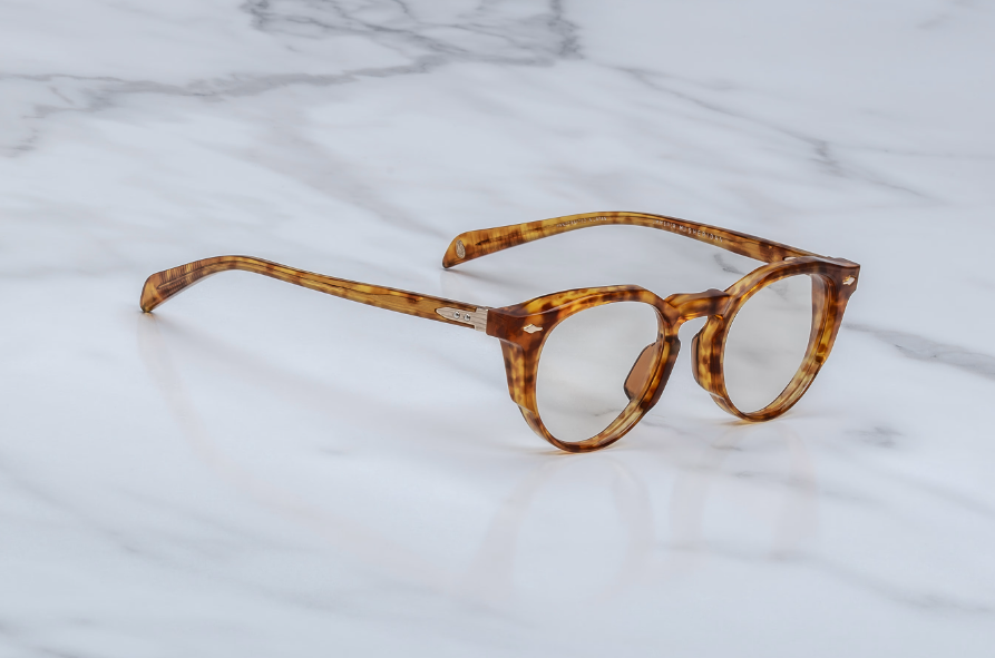 Optical Frame Model Sheridan in Color Camel with Superlight bronze lenses from Jacques Marie Mage
