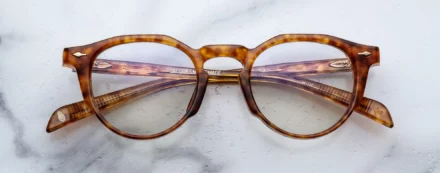 Optical Frame Model Sheridan in Color Camel with Superlight bronze lenses from Jacques Marie Mage
