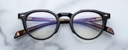 Optical Frame Model Sheridan in Color Noir X with Superlight bronze lenses from Jacques Marie Mage