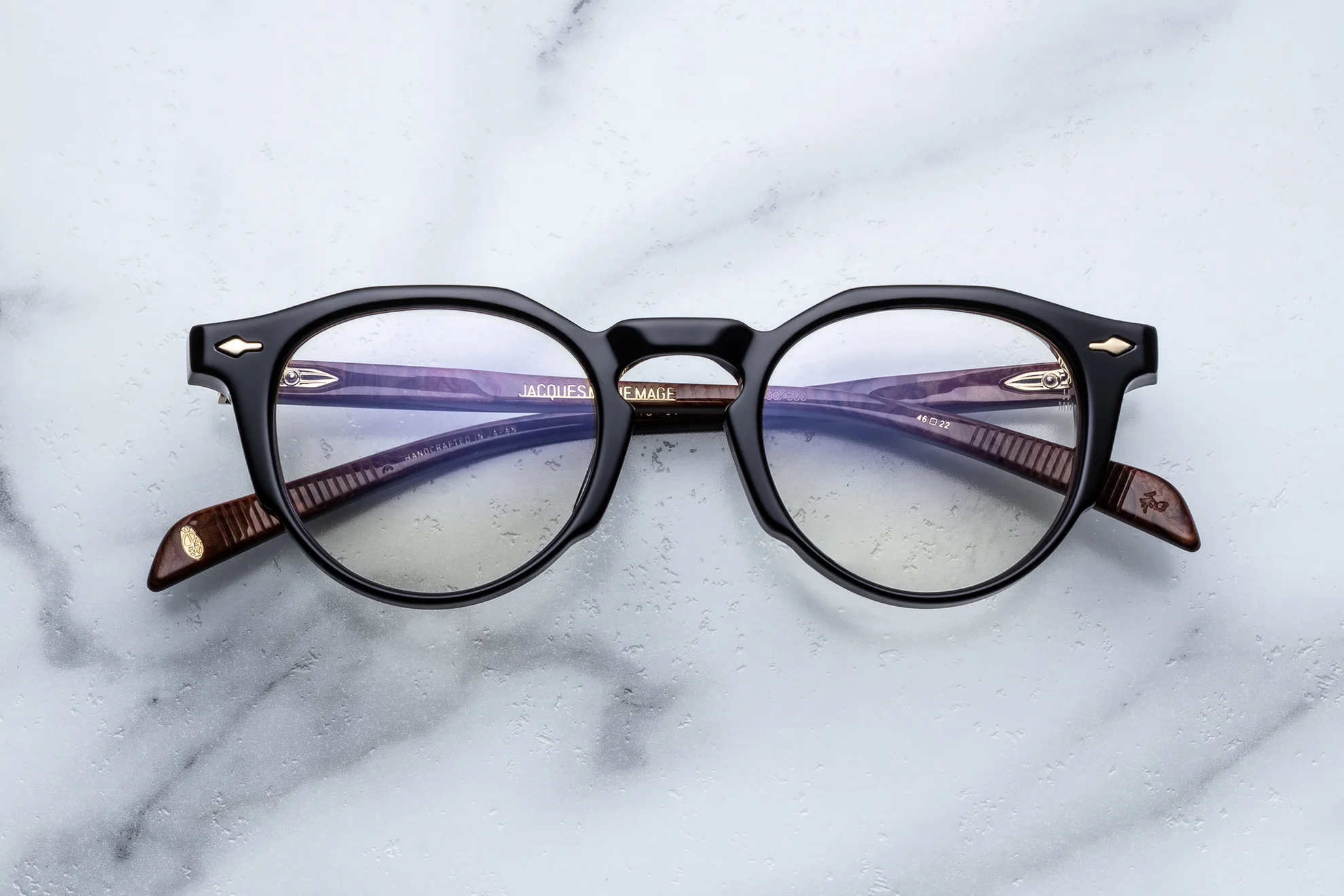 Optical Frame Model Sheridan in Color Noir X with Superlight bronze lenses from Jacques Marie Mage