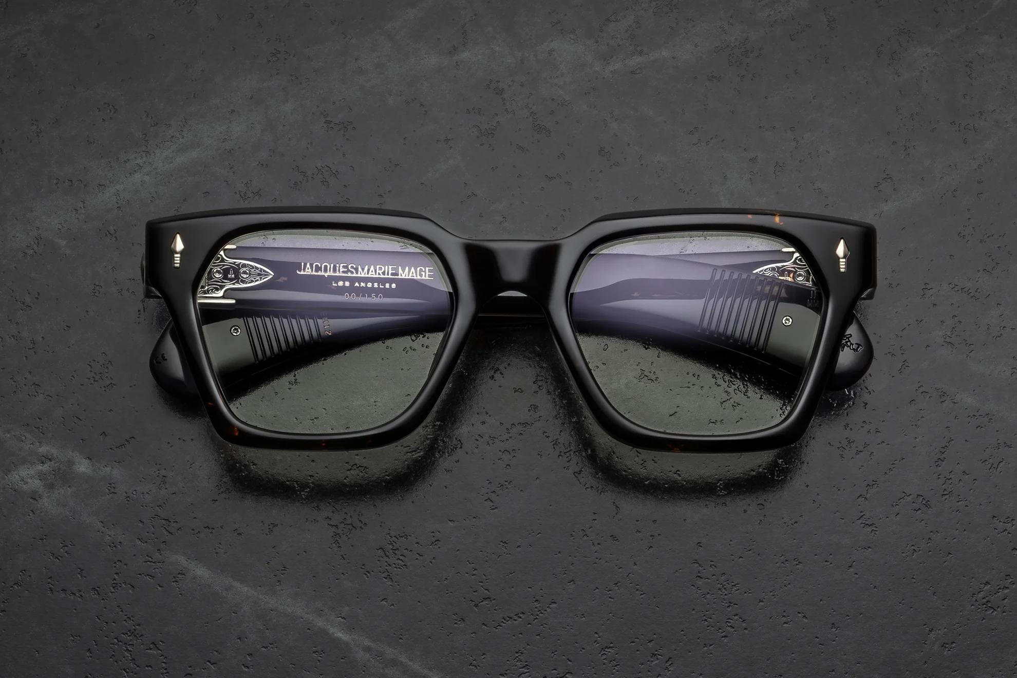 Sunglasses Model Sterett in Color Castor with Superlight Green lenses from Jacques Marie Mage's Last Frontier Special collection