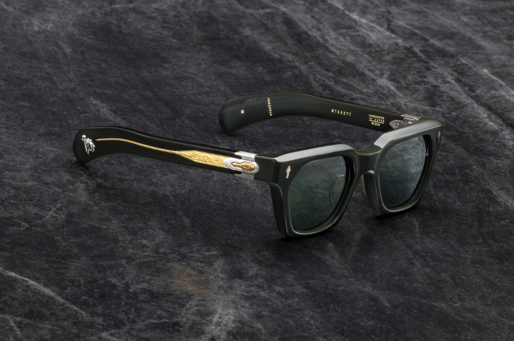 Sunglasses Model Sterett in Color Viper with Tarragon lenses from Jacques Marie Mage's Last Frontier Special collection