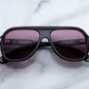 Sunglasses Model Teewinot in color Black with Mahogany lenses from Jacques Marie Mage