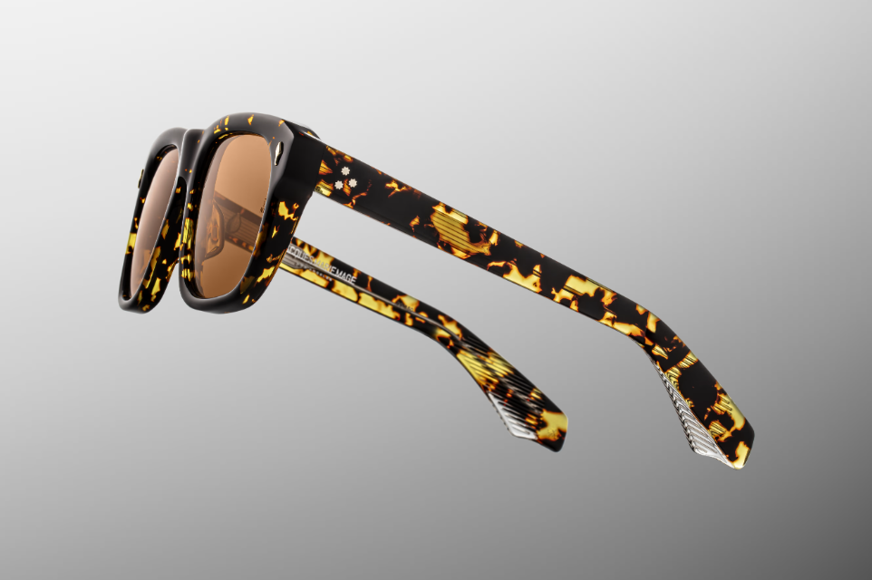 Sunglasses Model Yves in Color Tokyo with Orange lenses from Jacques Marie Mage