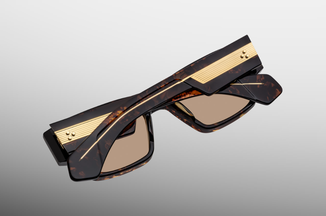 Sunglasses Model Zimmerman in Color Agar with Yellow lenses from Jacques Marie Mage