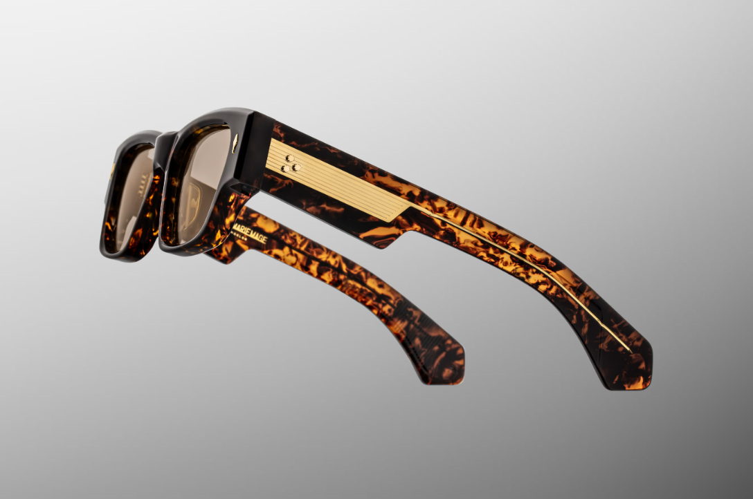 Sunglasses Model Zimmerman in Color Agar with Yellow lenses from Jacques Marie Mage