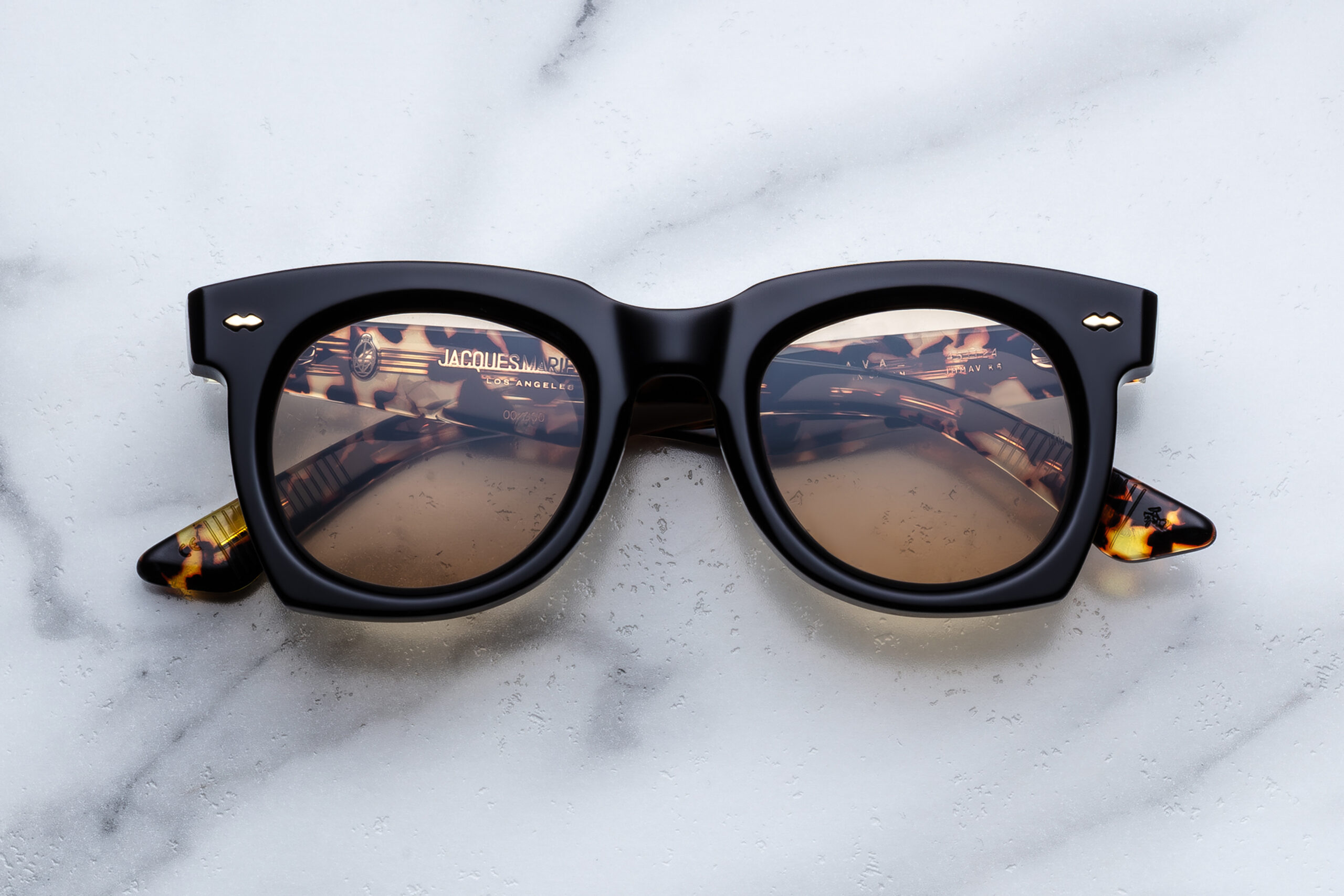 Sunglasses Model Ava in Color Tavern with Orange lenses from Jacques Marie Mage