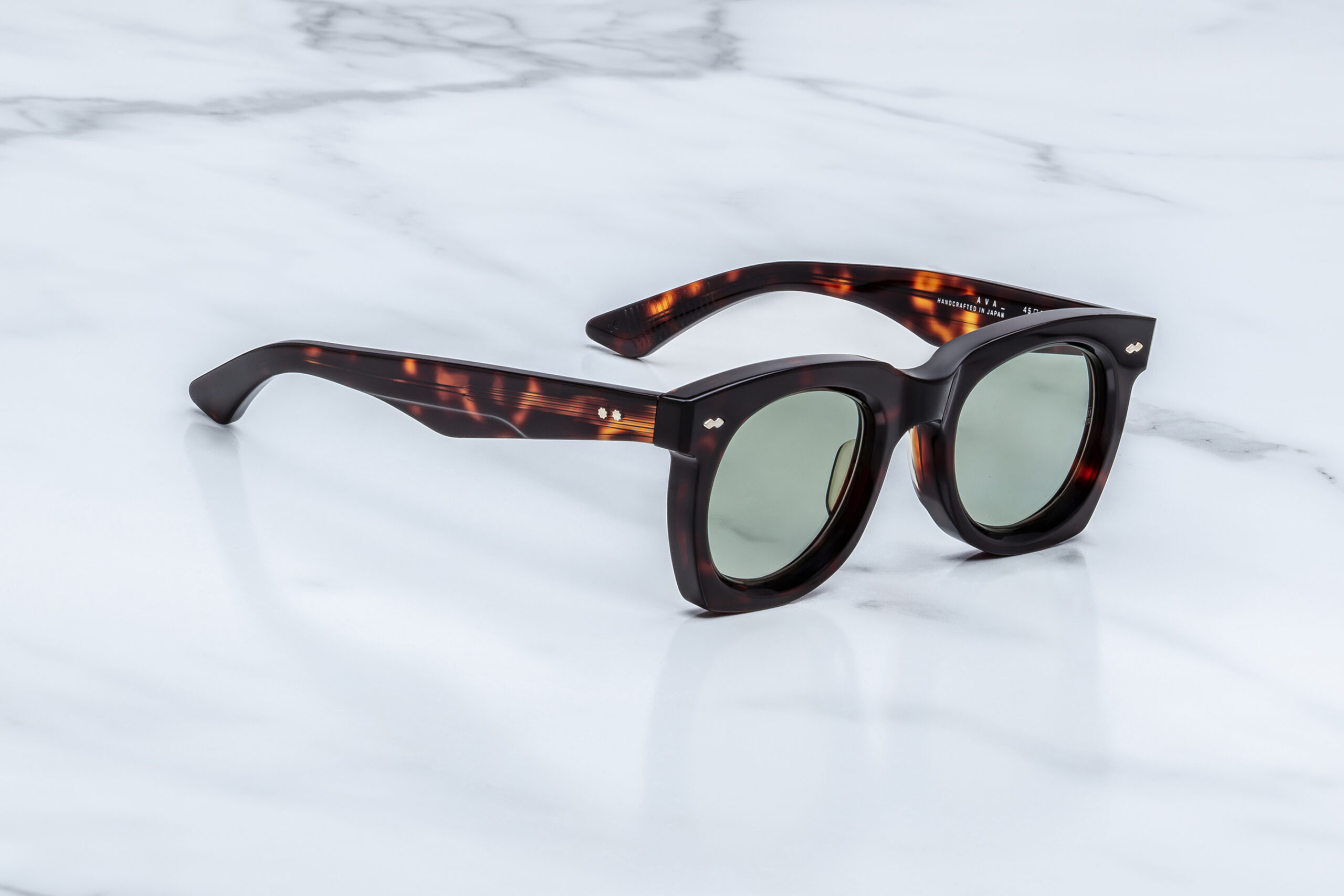 Sunglasses Model Ava in Color Tenace with Clear Green lenses from Jacques Marie Mage