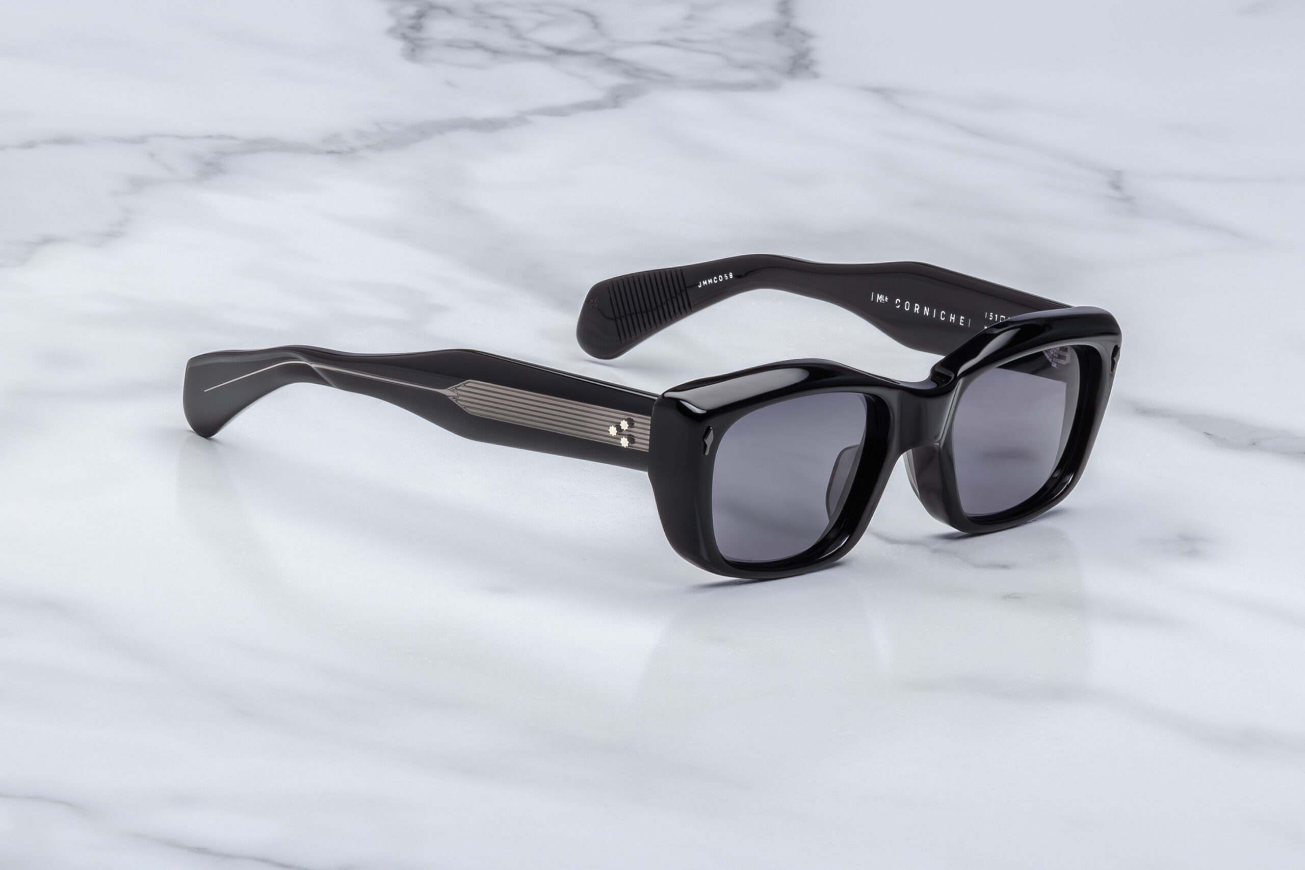 Sunglasses Model Corniche in Color Raven with Charcoal lenses from Jacques Marie Mage