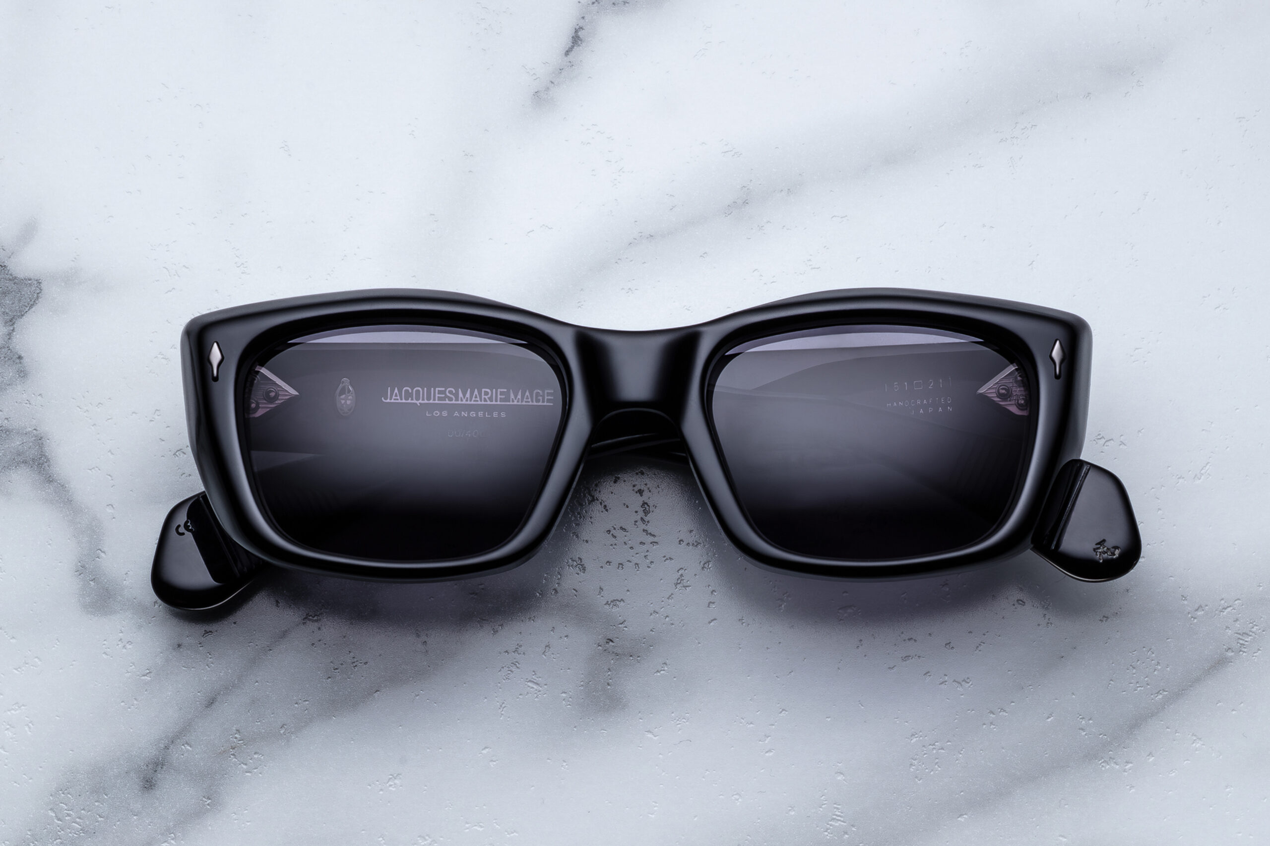 Sunglasses Model Corniche in Color Raven with Charcoal lenses from Jacques Marie Mage