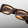 Sunglasses Model Corniche in Color Walnut with Orange lenses from Jacques Marie Mage