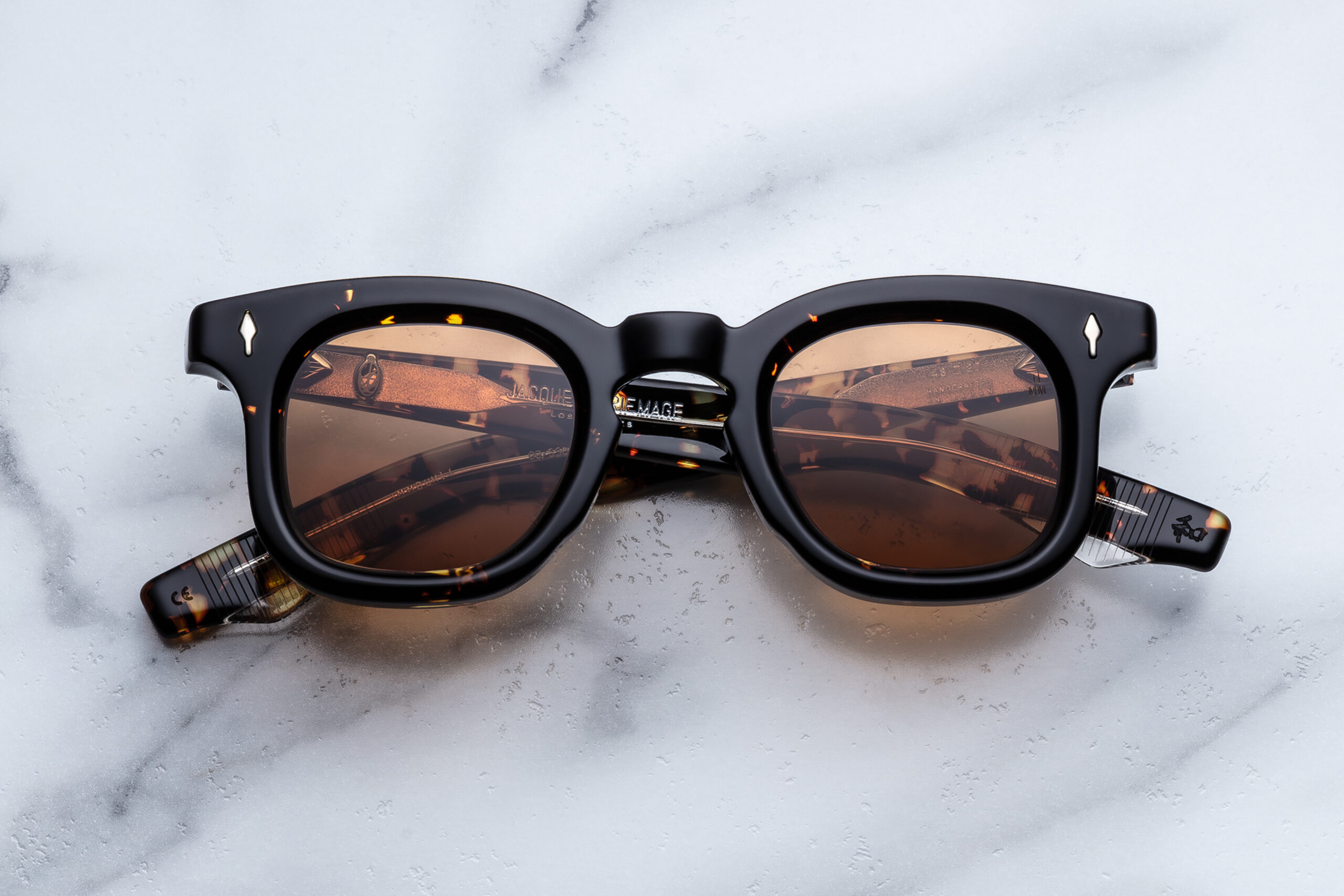 Sunglasses Model Devaux in Color Tokyo with Orange lenses from Jacques Marie Mage