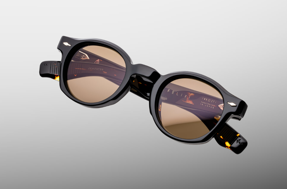 Sunglasses Model Felix in Color Noir 9 with Dark Tuscan lenses from Jacques Marie Mage