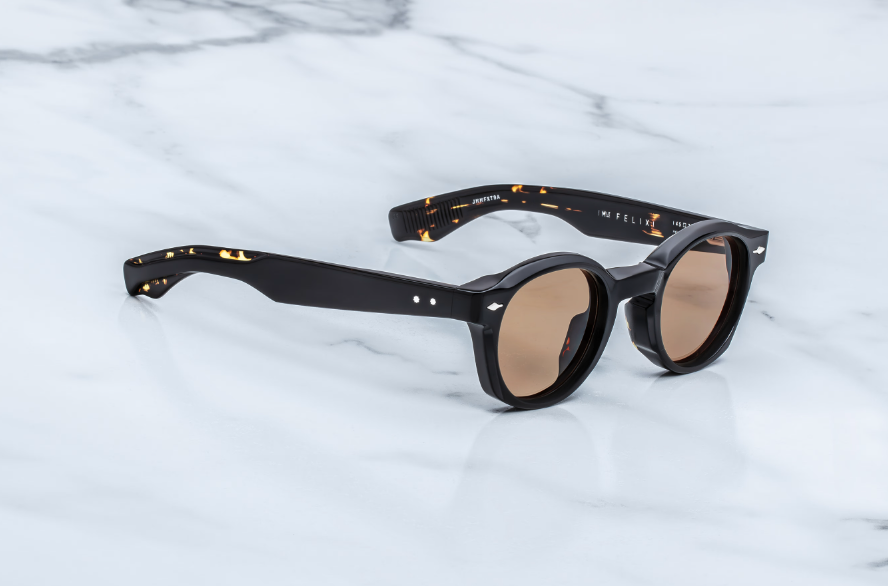 Sunglasses Model Felix in Color Noir 9 with Dark Tuscan lenses from Jacques Marie Mage