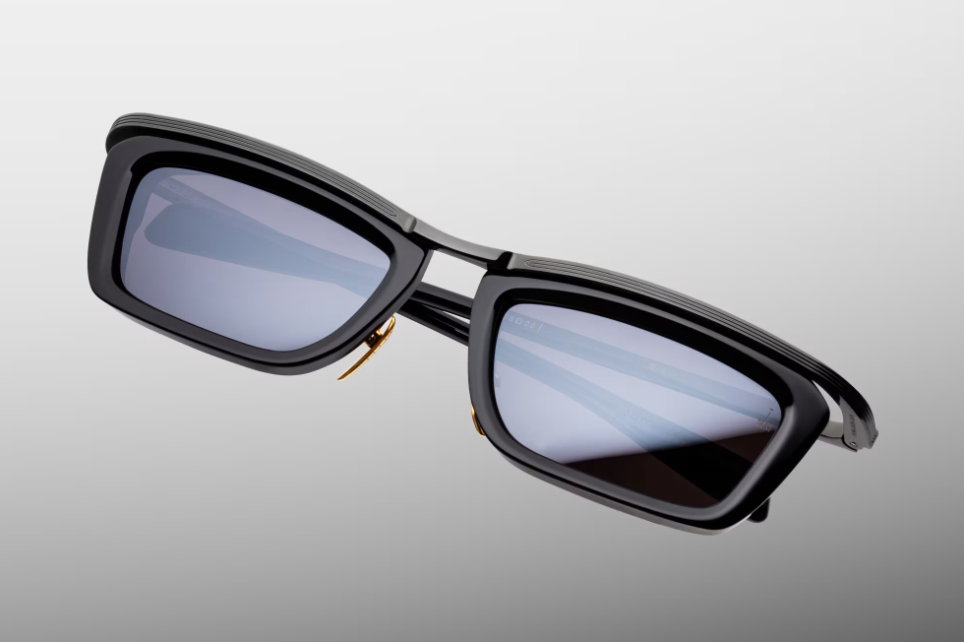Sunglasses Model Gaspard in color Vanta with Ultra Black Mirror lenses from Jacques Marie Mage