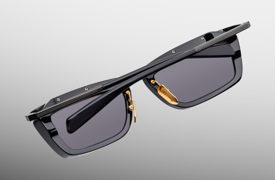 Sunglasses Model Gaspard in color Vanta with Ultra Black Mirror lenses from Jacques Marie Mage