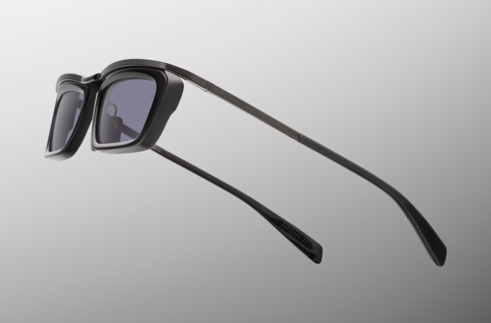 Sunglasses Model Gaspard in color Vanta with Ultra Black Mirror lenses from Jacques Marie Mage
