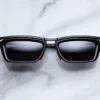 Sunglasses Model Gaspard in color Vanta with Ultra Black Mirror lenses from Jacques Marie Mage