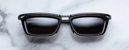 Sunglasses Model Gaspard in color Vanta with Ultra Black Mirror lenses from Jacques Marie Mage