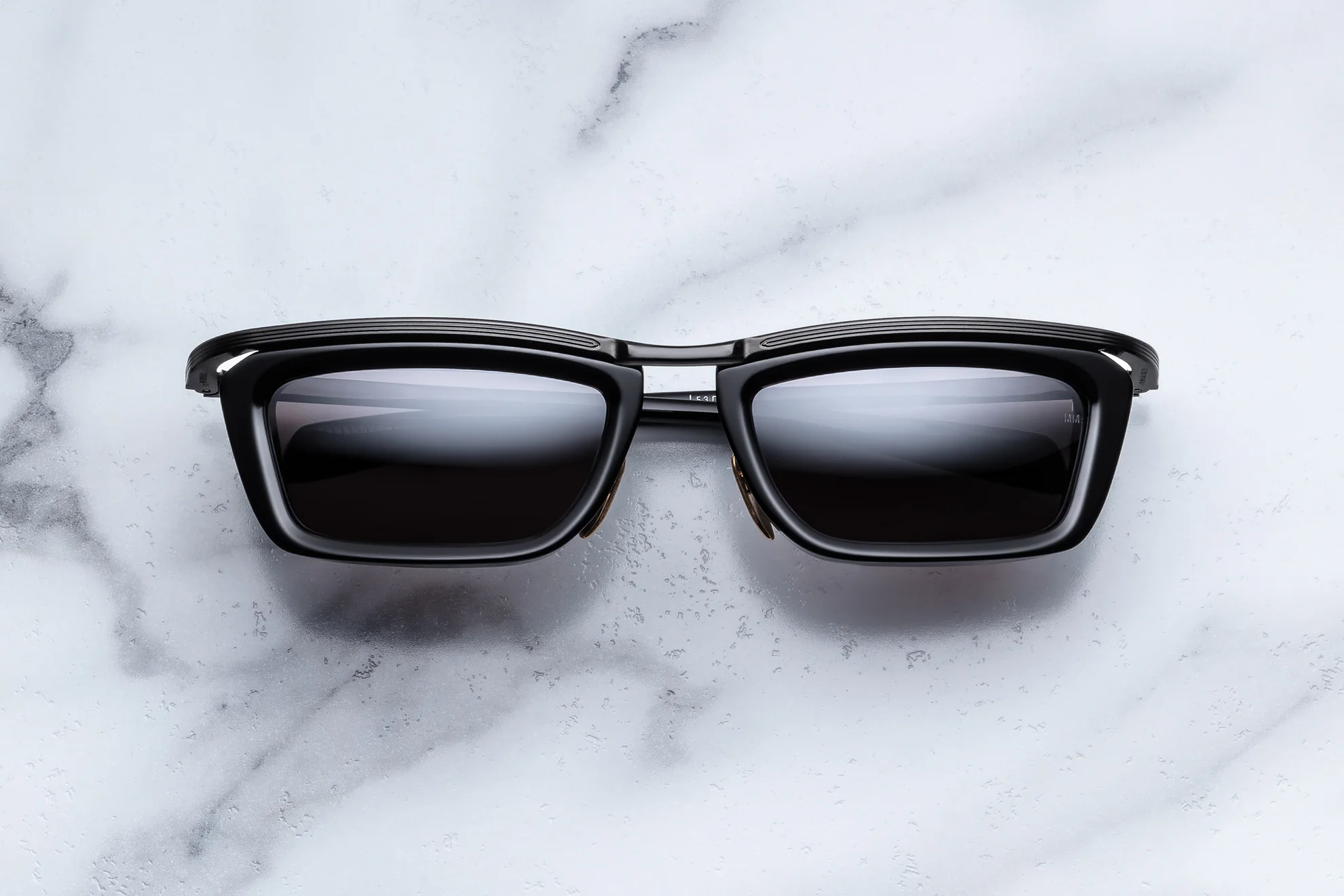 Sunglasses Model Gaspard in color Vanta with Ultra Black Mirror lenses from Jacques Marie Mage