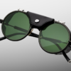 Sunglasses Model glacier in Color Black with Green lenses from Jacques Marie Mage