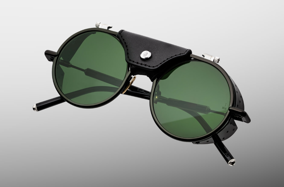 Sunglasses Model glacier in Color Black with Green lenses from Jacques Marie Mage
