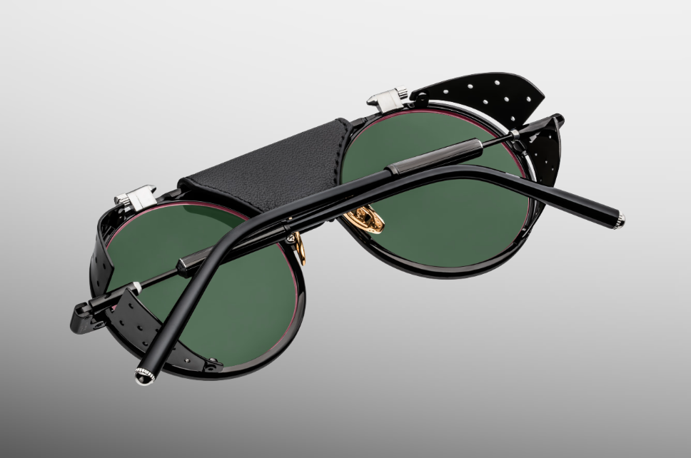 Sunglasses Model glacier in Color Black with Green lenses from Jacques Marie Mage