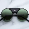 Sunglasses Model glacier in Color Black with Green lenses from Jacques Marie Mage