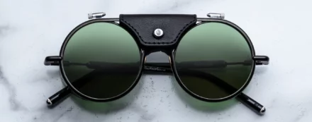 Sunglasses Model glacier in Color Black with Green lenses from Jacques Marie Mage