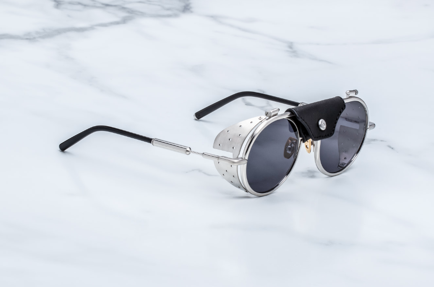 Sunglasses Model Glacier in color Silver with Grey lenses from Jacques Marie Mage's RMFC special collection