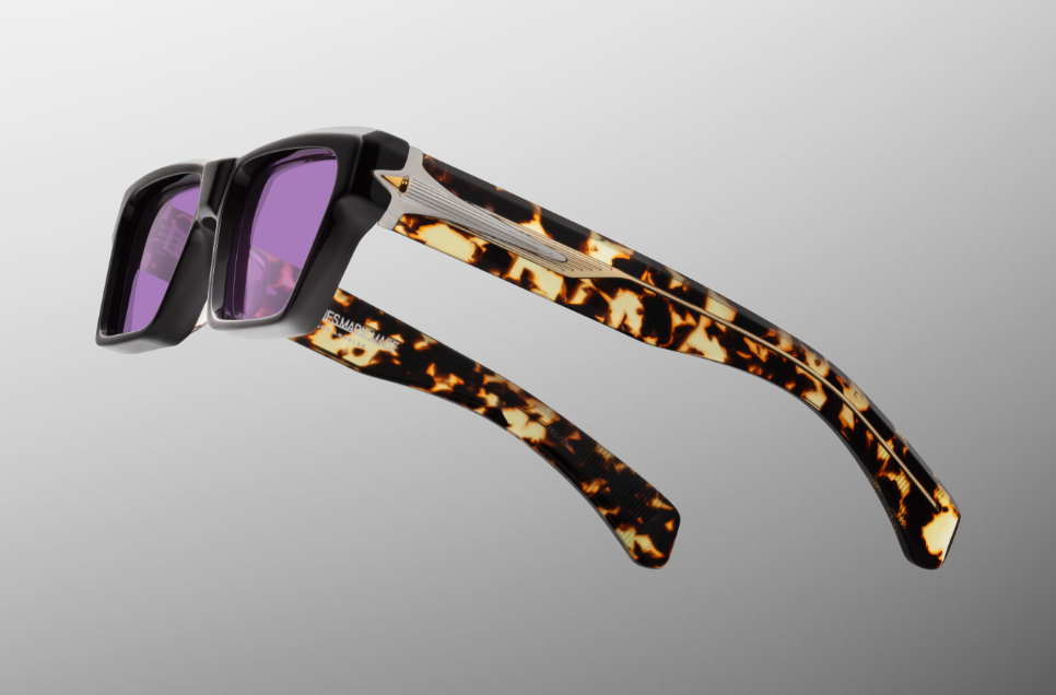 Sunglasses Model Melchior in Color Amethyst with orchyd lenses from Jacques Marie Mage