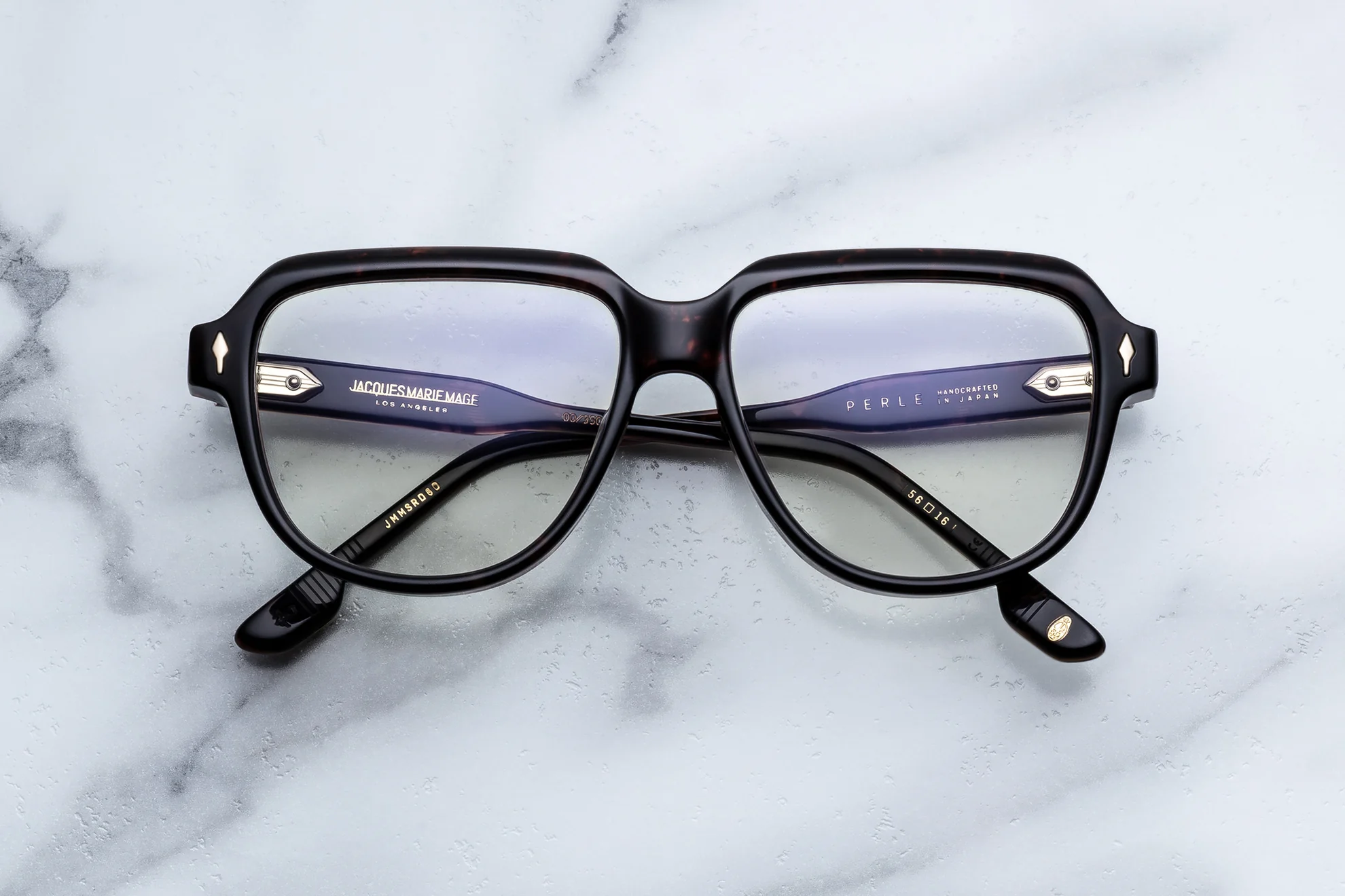 Optical Frame Model Perle in Color Agar with Superlight Brown lenses from Jacques Marie Mage