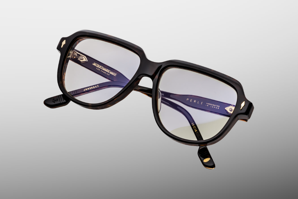 Optical Frame Model Perle in Color Agar with Superlight Brown lenses from Jacques Marie Mage