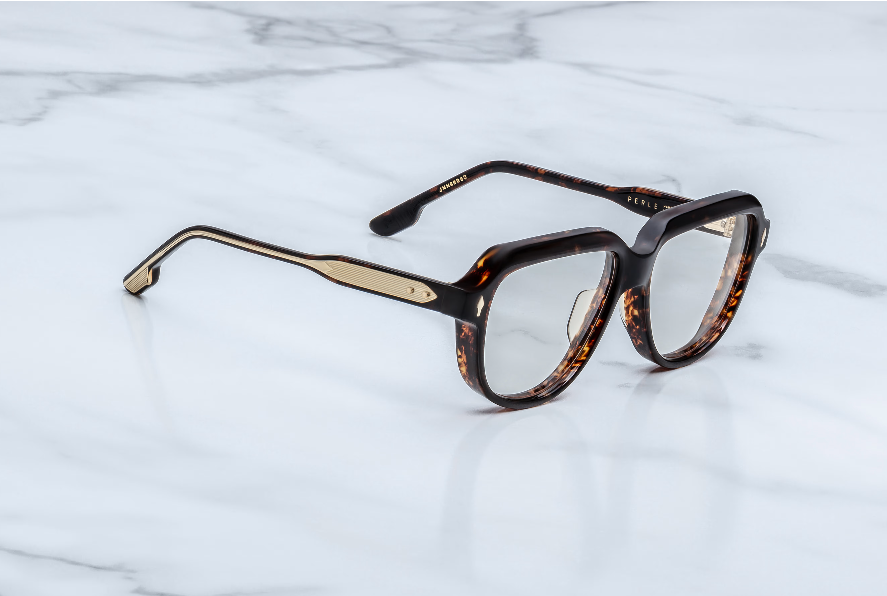 Optical Frame Model Perle in Color Agar with Superlight Brown lenses from Jacques Marie Mage