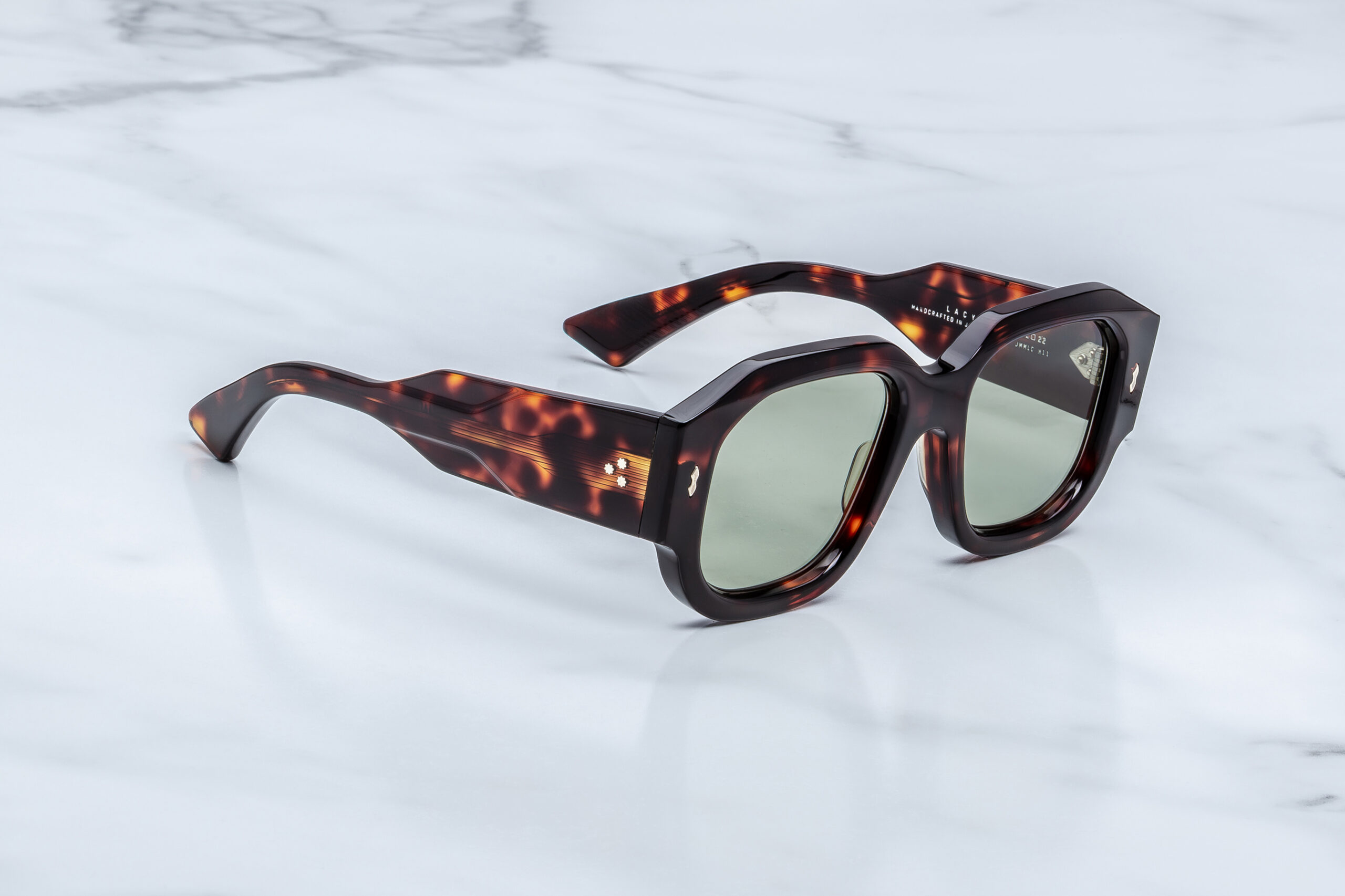 Sunglasses Model Lacy in Tenace with Clear Green lenses from Jacques Marie Mage