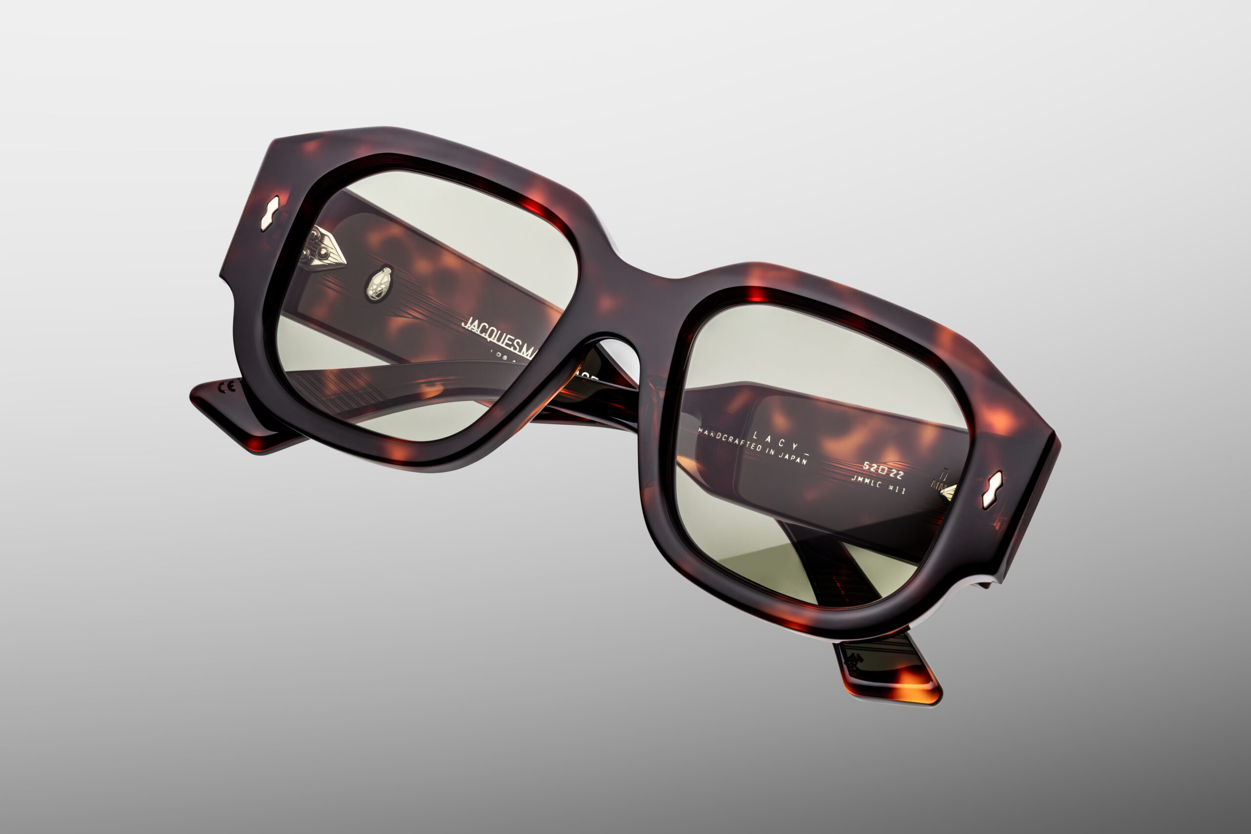 Sunglasses Model Lacy in Tenace with Clear Green lenses from Jacques Marie Mage